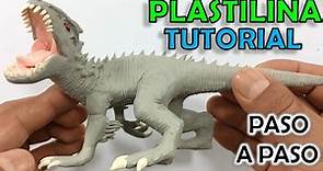 ✅ COMO HACER UN DINOSAURIO INDOMINUS REX DE PLASTILINA PASO A PASO ✅ JURASSIC WORLD - PLASTIL