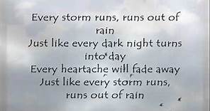 Every Storm (Runs out of Rain); Gary Allan [ON-SCREEN LYRICS]