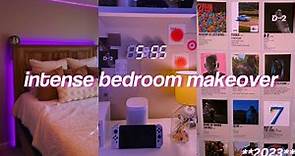 intense bedroom MAKEOVER + tour! (new bed, decor, LOTS of unboxing + more!) *2023*