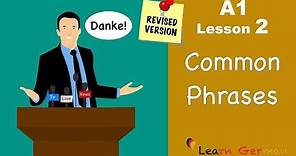 Revised - A1 - Lesson 2 | Common Phrases | German for beginners | Learn German