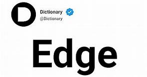 Edge Meaning In English