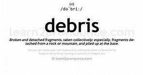 Pronunciation of Debris | Definition of Debris