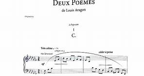 Francis Poulenc - Deux poèmes de Louis Aragon [With score]