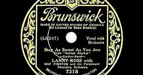 1934 Lanny Ross - Stay As Sweet As You Are