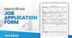 How to Fill Out Job Application Form Online | PDFRun