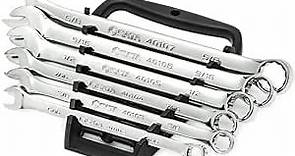 SATA 6-Piece Full-Polish SAE Combination Wrench Set with Offset Box Ends and an Easy-to-Carry Wrench Rack - ST09017SJ