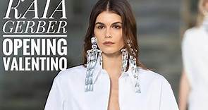 Kaia Gerber opening the Valentino Haute Couture Fall/Winter 2023/2024