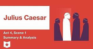 Julius Caesar by Shakespeare | Act 4, Scene 1 Summary & Analysis