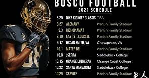 Schedule Release:... - St. John Bosco High School Football