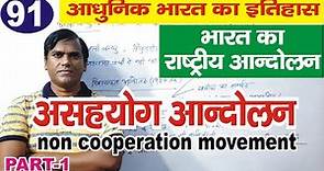 Asahyog andolan (non cooperation movement), Indian national Movement, modern history of India #upsc