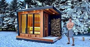 Building a MODERN SAUNA in a Winter Wonderland - Full Build