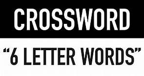 Crossword Puzzles with Answers #4 (6 Letter Words)