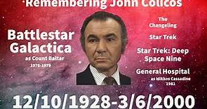 Remembering actor John Colicos on his birthday. 12/10/1928-3/6/2000