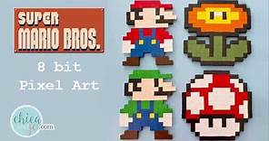 8-bit Super Mario Brothers pixel art tutorial