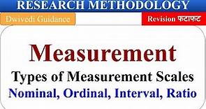 measurement scale, measurement in research, Nominal, Ordinal, Interval, Ratio, research methodology