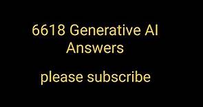 6618 tcs answers | 6618 Generative AI | 6618 ievolve answers | 6618 assessment
