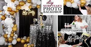 DIY New Year's Eve Photo Backdrop