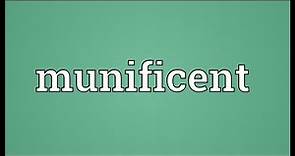 Munificent Meaning