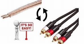 Connecting Speaker Wire To RCA - Simple!