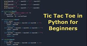 Python TIC TAC TOE Tutorial | Beginner Friendly Tutorial