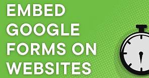 How to embed a Google Form on your website step by step