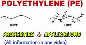 WHAT IS POLYETHYLENE, What are the properties of polyethylene? Types of PE #hdpe #plasticsworld