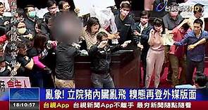 立院丟豬內臟混戰BBC:台灣國會惡名昭彰