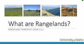 What are Rangelands?