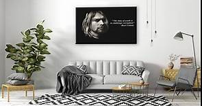 SpiritualHands Kurt Cobain Canvas Wall Art - Posters, Prints, and Decorations for Nirvana Fans - Unique Memorabilia and Gifts (10 KURT COBAIN CHALLENGE, 15" x 22" - Ready to Hang)