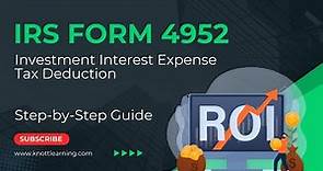 IRS Form 4952 - Investment Interest Expense Deduction