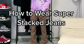 GRWM How to Stack your jeans the right way 👖 #streetwear #grwm #mensfashion #stackedjeans