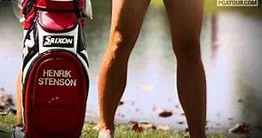 Henrik Stenson strips to hit shot from the water!