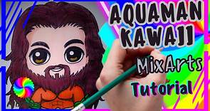 Cómo dibujar a Aquaman Kawaii paso a paso | Tutorial de dibujo fácil y divertido | MixArts | 2024