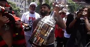 Flamengo celebrating Copa Libertadores title