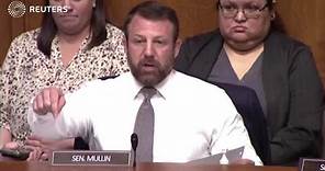 Senator Markwayne Mullin challenges Teamsters president to fistfight during hearing