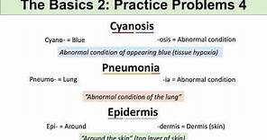 Medical Terminology – The Basics – Lesson 1 | Practice Problems Set 2