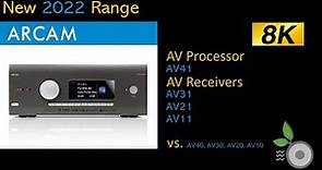 Arcam New 2022 8K AV Receivers Processor Range - AV41, AVR31, AVR21, AVR11