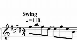 Aprende a "Swing" el ritmo. Paso por paso agregando síncopa y velocidad