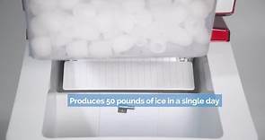 NewAir Portable 50 lb. of Ice a Day Countertop Ice Maker BPA Free Parts with 3 Ice Sizes and Easy to Clean - Stainless Steel AI-215SS