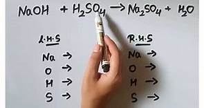 How to balance: NaOH + H2SO4→ Na2SO4+ H2O