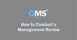 How to Conduct a Management Review