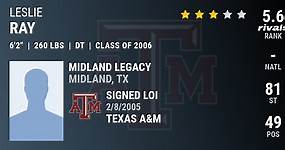 Leslie Ray 2006 Defensive Tackle Texas A M