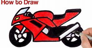 How To Draw A Motorcycle | Drawing and coloring for beginners