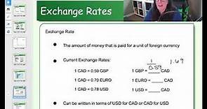 Calculating Exchange Rate