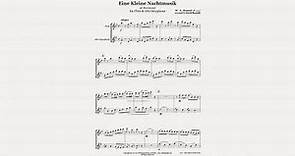 Mozart Eine Kleine Nachtmusik for Flute & Saxophone Duet PDF Sheet Music