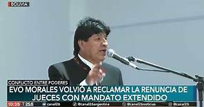 BOLIVIA | Evo Morales volvió a reclamar la renuncia de jueces con mandato extendido