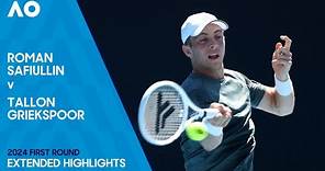 Roman Safiullin v Tallon Griekspoor Extended Highlights | Australian Open 2024 First Round