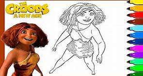Coloring Eep From the Movie Croods 2 | Croods Coloring