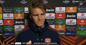 "It's been a great season." Martin Odegaard looks to the positives after Arsenal's European exit