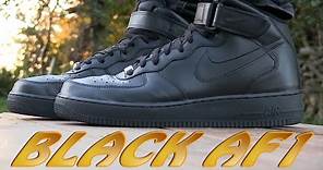 Nike Air Force 1 Mid '07 (Black) - On Feet
